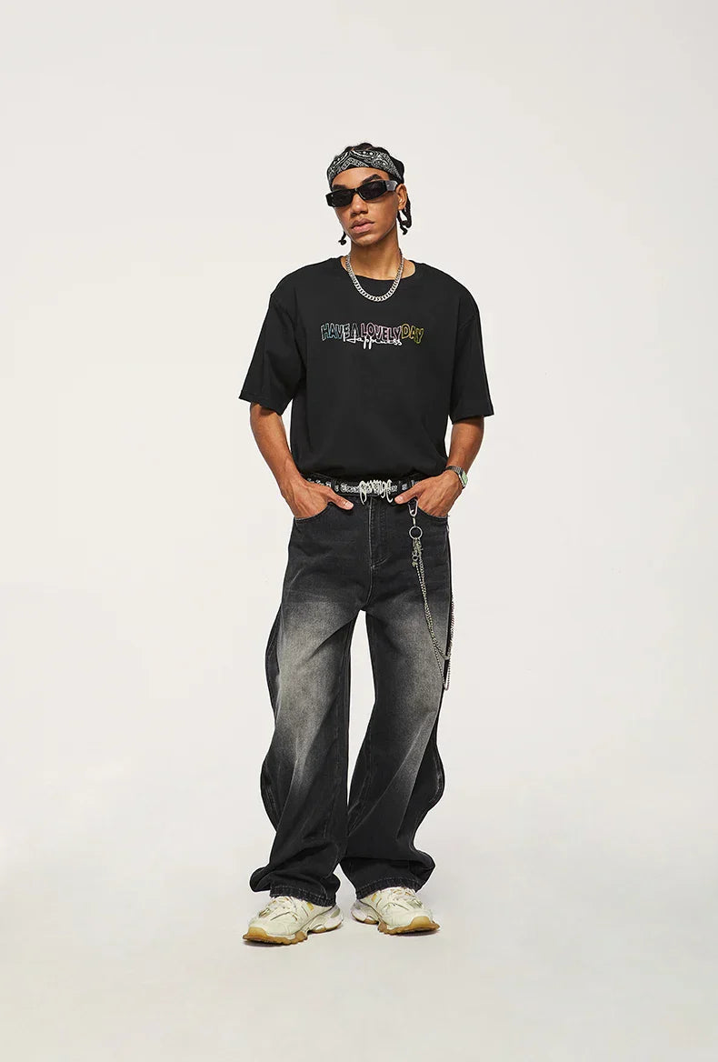 Baggy Jeans mit weitem Bein für Herren