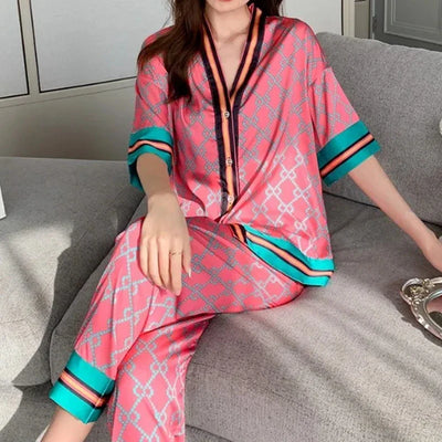 Ramona- Kurzarmliges Top und Lange Hose für Damen