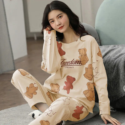 Ava - Langarm-Top und Pyjama für Damen