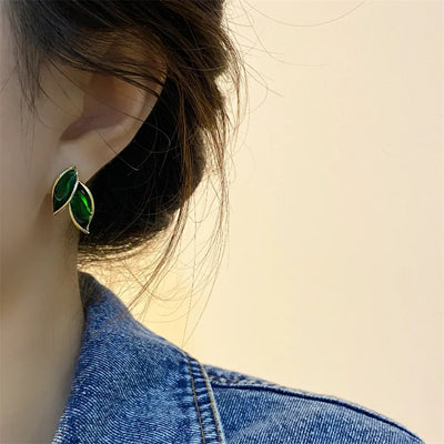Micara - Emerald Leaf - Ohrringe