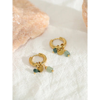 Micara - Jade Dangle - Ohrringe
