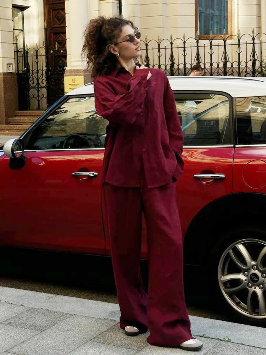 Adele | Zweiteiler Hose und Oberteil Sommer Set