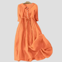Morges | Kleid mit Hemdkragen und eleganter Silhouette in Orange
