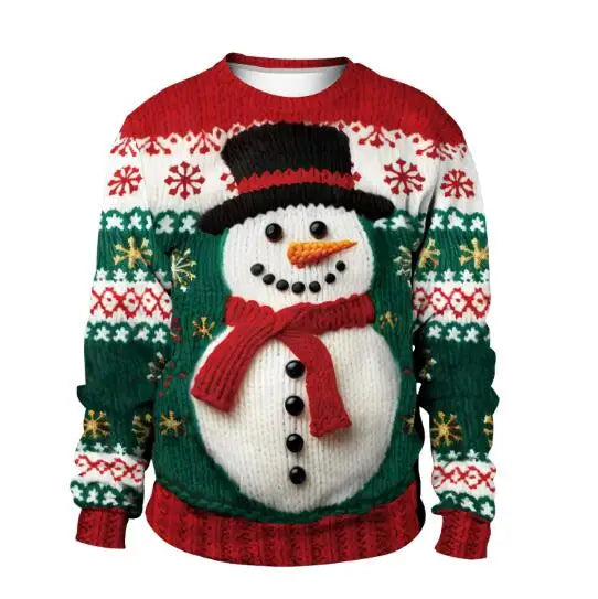 Renate - Warmer Pullover mit 3D Lustiger Feiertag Weihnachtsfeier Bedruckt für Männer und Frauen