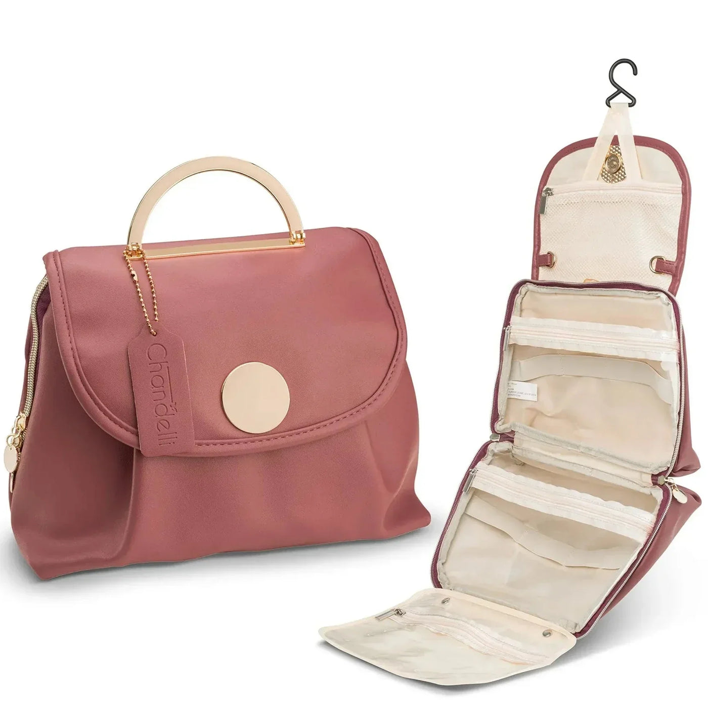 Fudus - Leder hängende Kosmetiktasche für Reisen