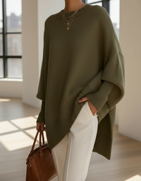 Maglione – Oversize-Pullover in Olivgrün