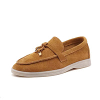 Damen Lässige Flache Casual Loafer in Braun