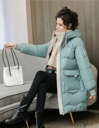 Damen Parka mit warmem Innenfutter in Hellgrün