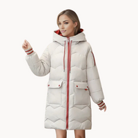Damen Parka mit warmem Innenfutter in Elfenbein