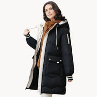 Damen Parka mit warmem Innenfutter in Schwarz