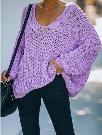 Ruby | Oversized V-Ausschnitt Pullover