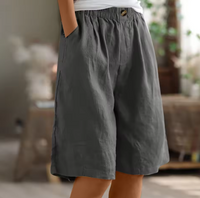 Fenna | Damen Freizeitshorts Weit Komfort Casual Sommer Lässig in Grau