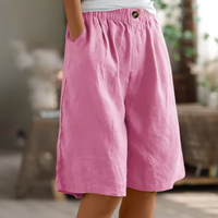 Fenna | Damen Freizeitshorts Weit Komfort Casual Sommer Lässig in Rosa