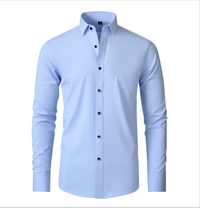 Alexander | Herren Komforthemd Knitterfrei Stretch Business Reise in Hellblau