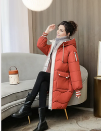 Damen Parka mit warmem Innenfutter in Rot