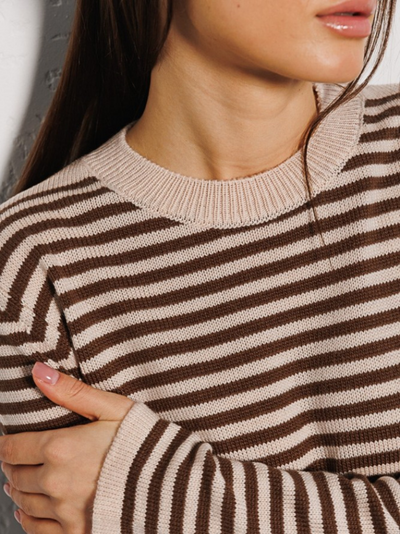 Onnie | Gestreifter Strickpullover