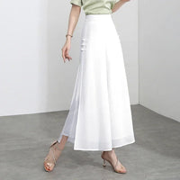 Riviera Eleganz™ Weite Hose mit Überwurf in Weiß