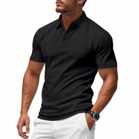 Dalmor™-Polohemd mit Schmaler Passform und Minimalistischem Stil in Schwarz