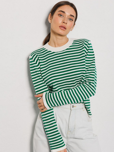 Onnie | Gestreifter Strickpullover
