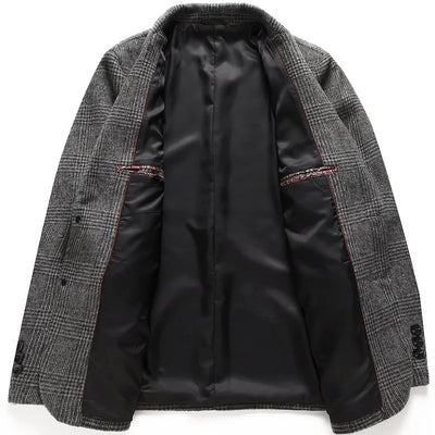 Navy- Lässige Wolljacke für Herren