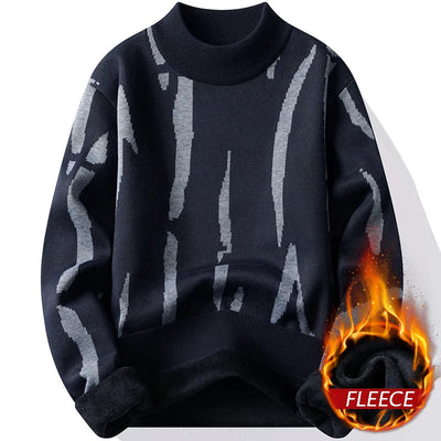 Edi- Kuscheliger Strickpullover mit Fleecefutter für Herren