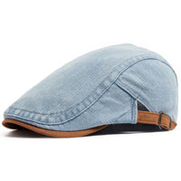 Schiebermütze aus Premium Denim in Hellblau