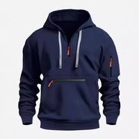 Lars | Hoodie mit Reißverschluss in Dunkelblau