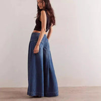 Solen™ Damenhose aus weichem Denim mit hoher Taille in Dunkelblau
