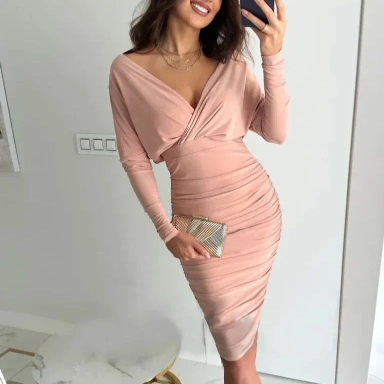 Karina | Glamouröses Party-Kleid mit V-Ausschnitt