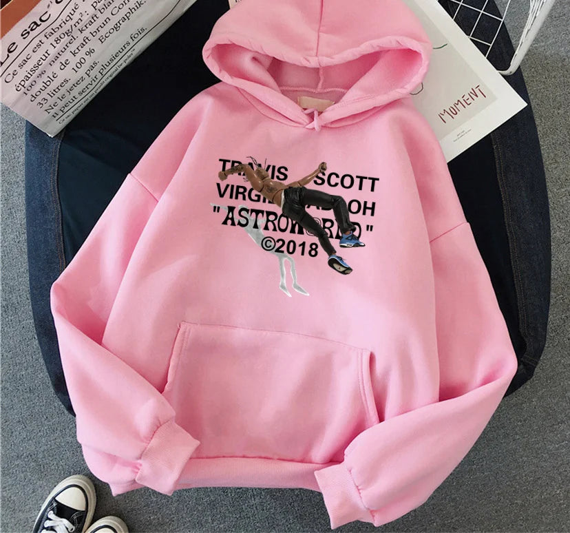 Athen- Bedruckter Baumwoll-Hoodie für Damen