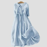 Morges | Kleid mit Hemdkragen und eleganter Silhouette in Hellblau