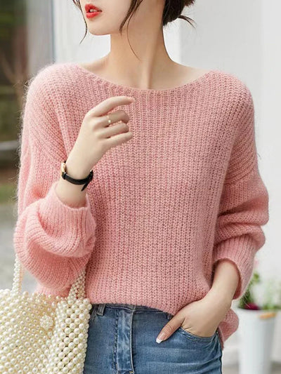 Maria - Transparenter Strickpullover aus Kaschmir mit Lockerer Passform für Frauen