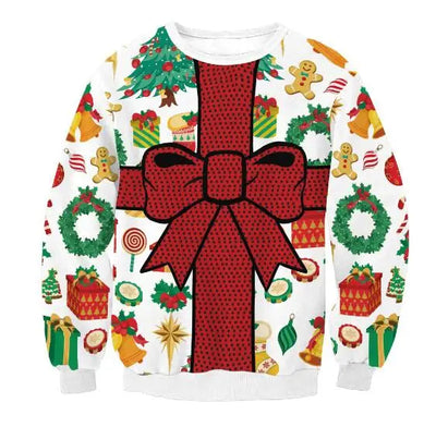 Renate - Warmer Pullover mit 3D Lustiger Feiertag Weihnachtsfeier Bedruckt für Männer und Frauen