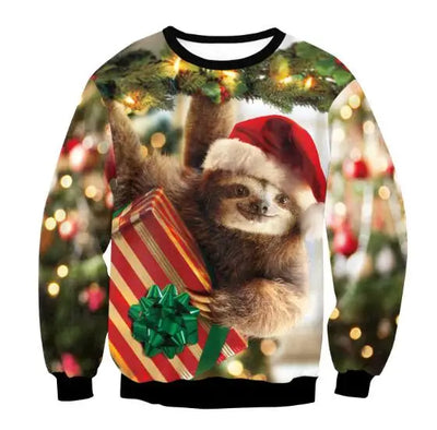 Renate - Warmer Pullover mit 3D Lustiger Feiertag Weihnachtsfeier Bedruckt für Männer und Frauen