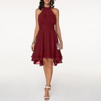 Loren - Schickes Kleid mit Rüschen in Rot