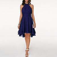 Loren - Schickes Kleid mit Rüschen in Marineblau