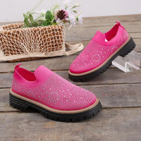 Urbaner Glanz™ Slip-On Sneaker mit Profilplateau in Rosa