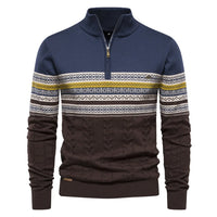 Herrenpullover mit Rundhalsausschnitt - PHILIP in Denim-Blau