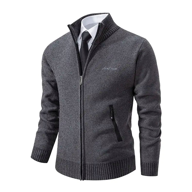 Machi- Herren Kaschmir-Zipper-Cardigan