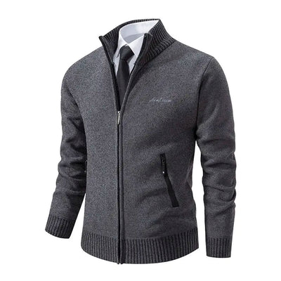 Machi- Herren Kaschmir-Zipper-Cardigan