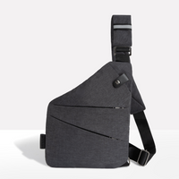 Liv | Sichere Schultertasche aus Nylon in Grau