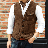 Matthew - Modischer Tweedmantel in Braun