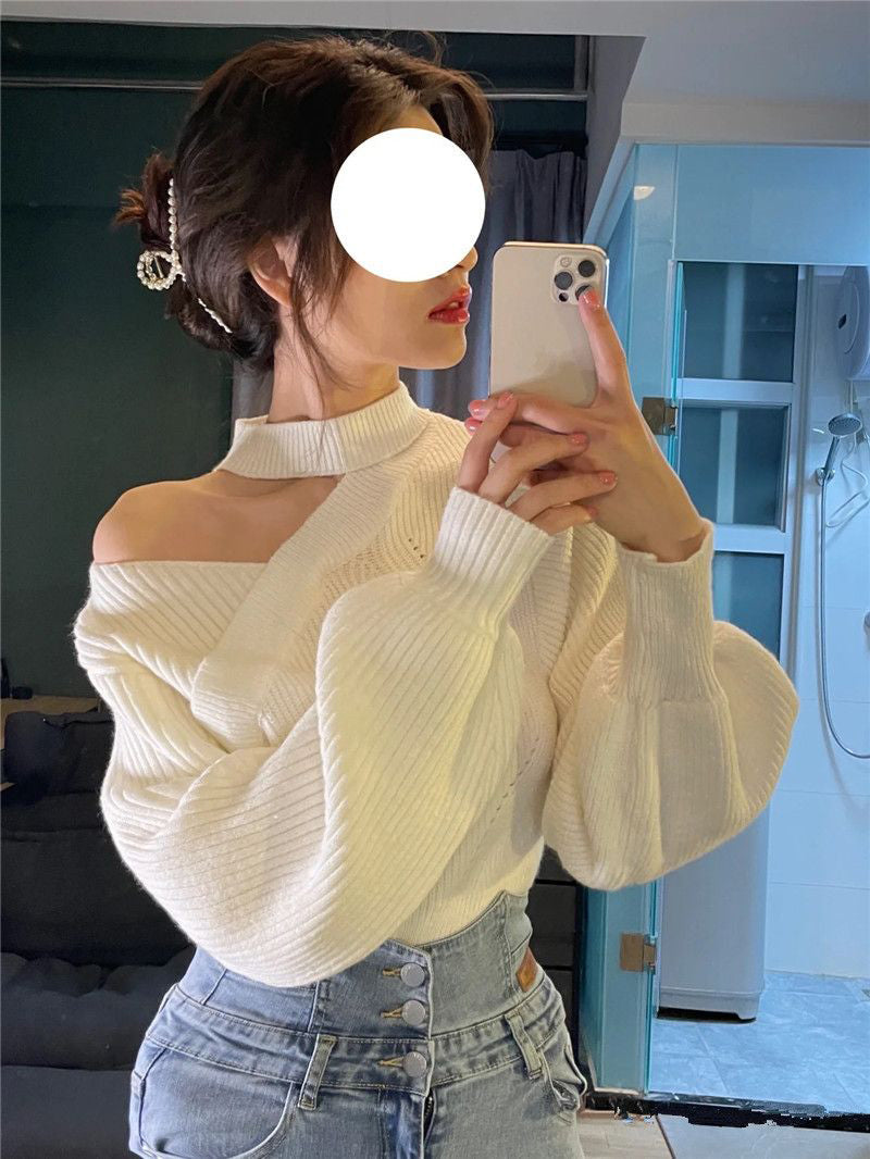 Stella - Damen Cropped Pullover mit Ausschnitt