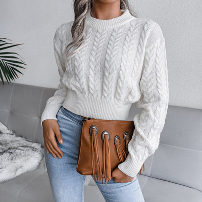 Stilvoller Strickpullover mit Jaguar-Muster für Damen | Ideal für den Winter