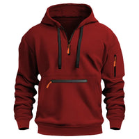 Lars | Hoodie mit Reißverschluss in Rot