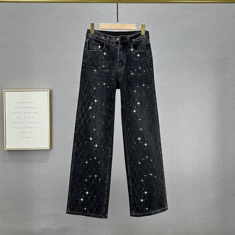 Fudus | Jeans Mit Karomuster Strass