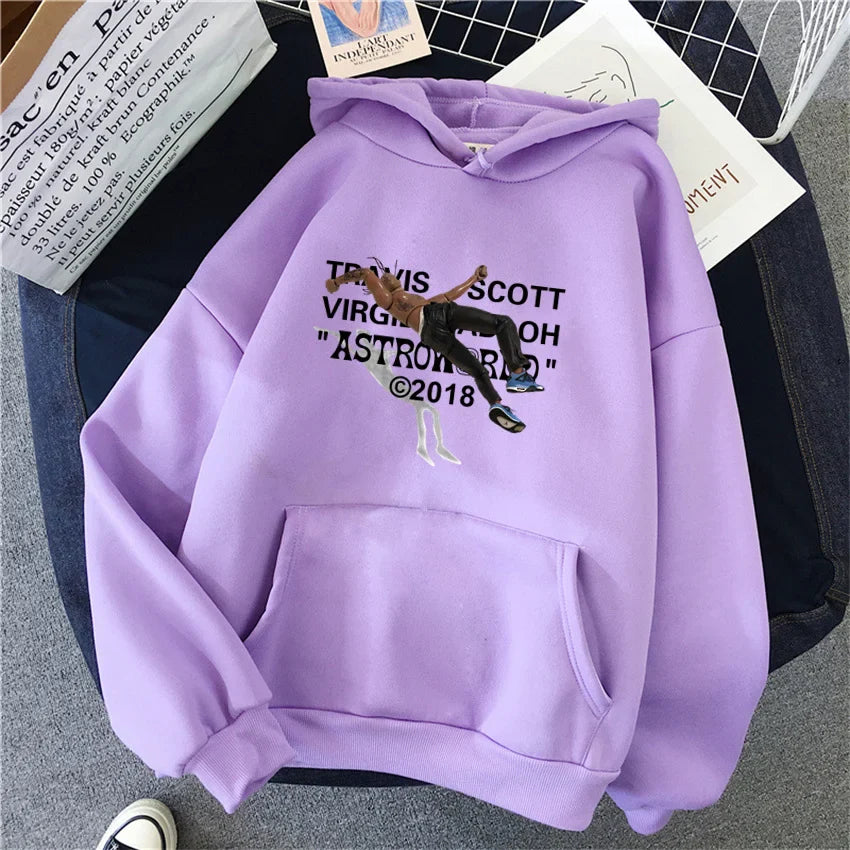 Athen- Bedruckter Baumwoll-Hoodie für Damen