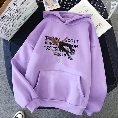 Athen- Bedruckter Baumwoll-Hoodie für Damen