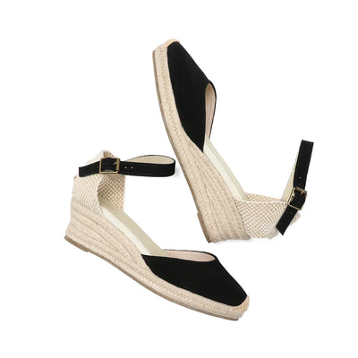 Evelyn | Damen Sandalen Wedge Flatform aus Echtem Kuhwildleder