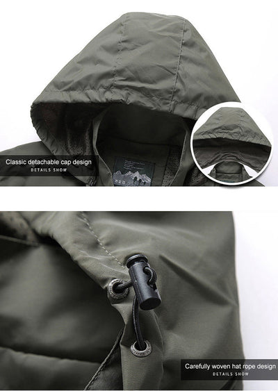 Herren Trendige Softshelljacke mit Verstellbarer Kapuze | Ideal für den Winter